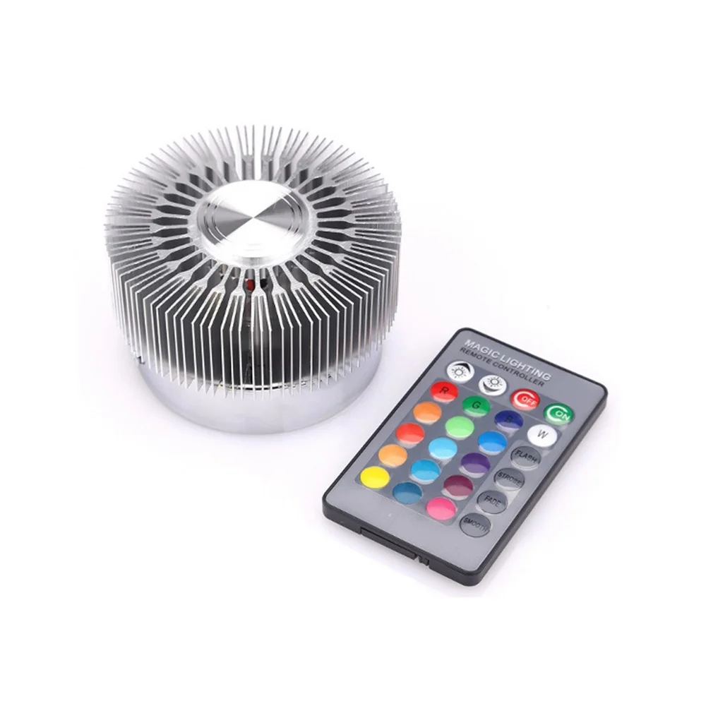 

3W Mounted LED Wall Light Effect Lamp Sunflower Projection Rays AC85-265V Corridor Wall Lamp (RGB with Remote Control)