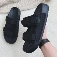 Fashionable Breathable Slip-On Sandals Men's Outdoor Two-Use Summer New Style Comfortable PVC Bottom Mesh Upper Slippers
