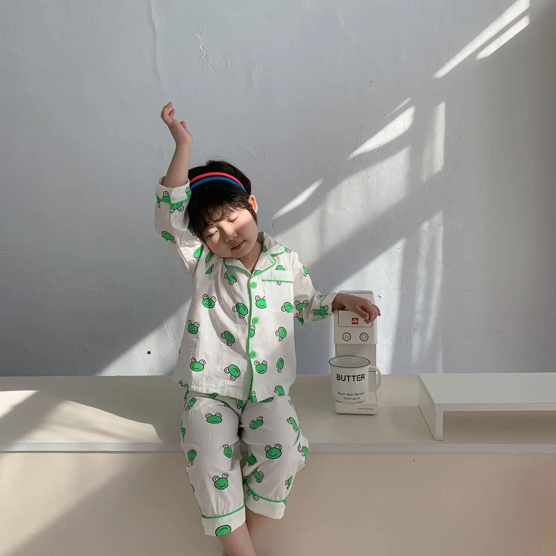 2022 Summer New Children Short Sleeve Clothes Set Baby Boys Girls Soft Cotton Cardigan + Pants 2pcs Suit Infant Kids Pajamas Set vintage Baby Clothing Set