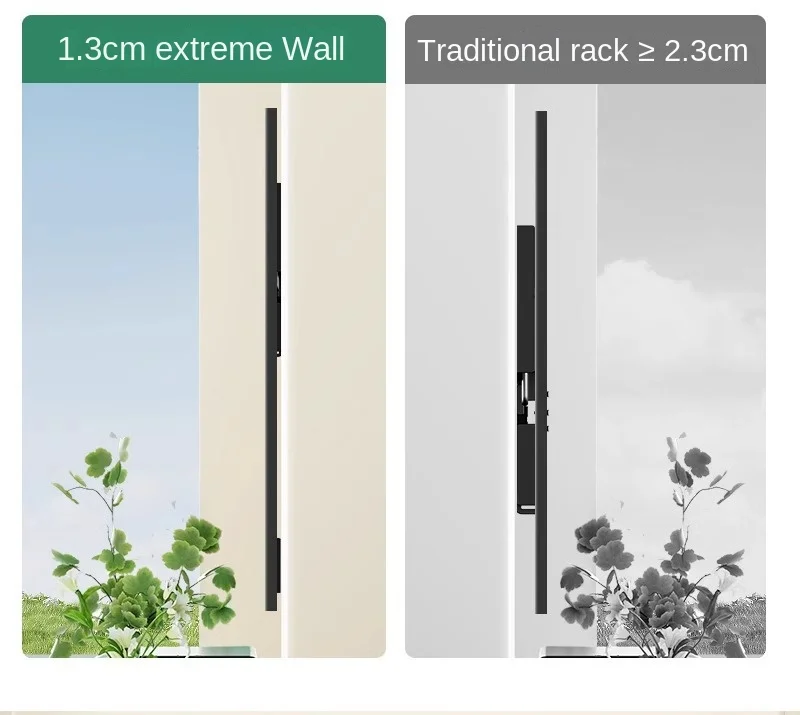 Ultra thin art wallpaper TV Stand For 40-100inch LCD TV Wall Mount Bracket Large
