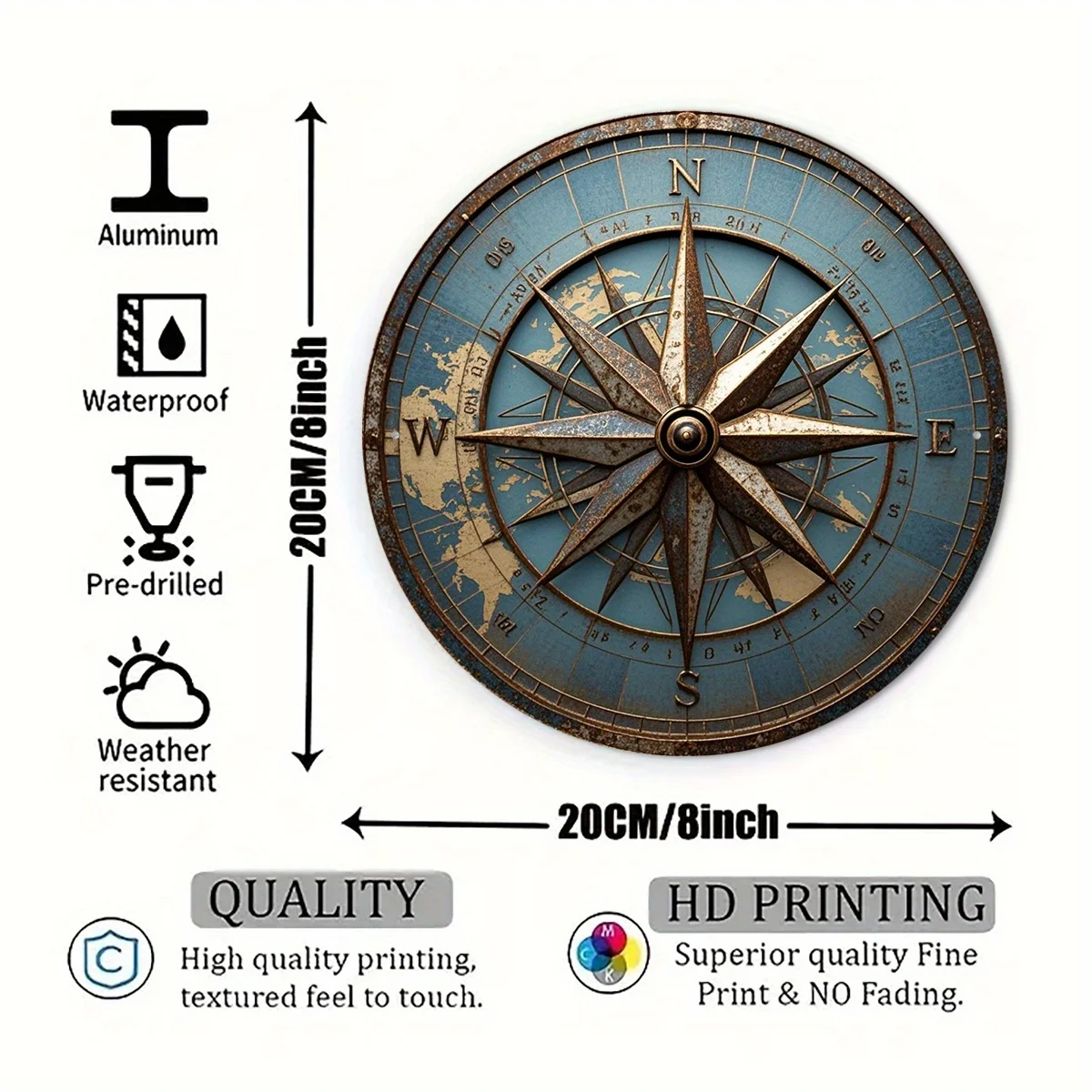 Antique Compass Wall Decor 2