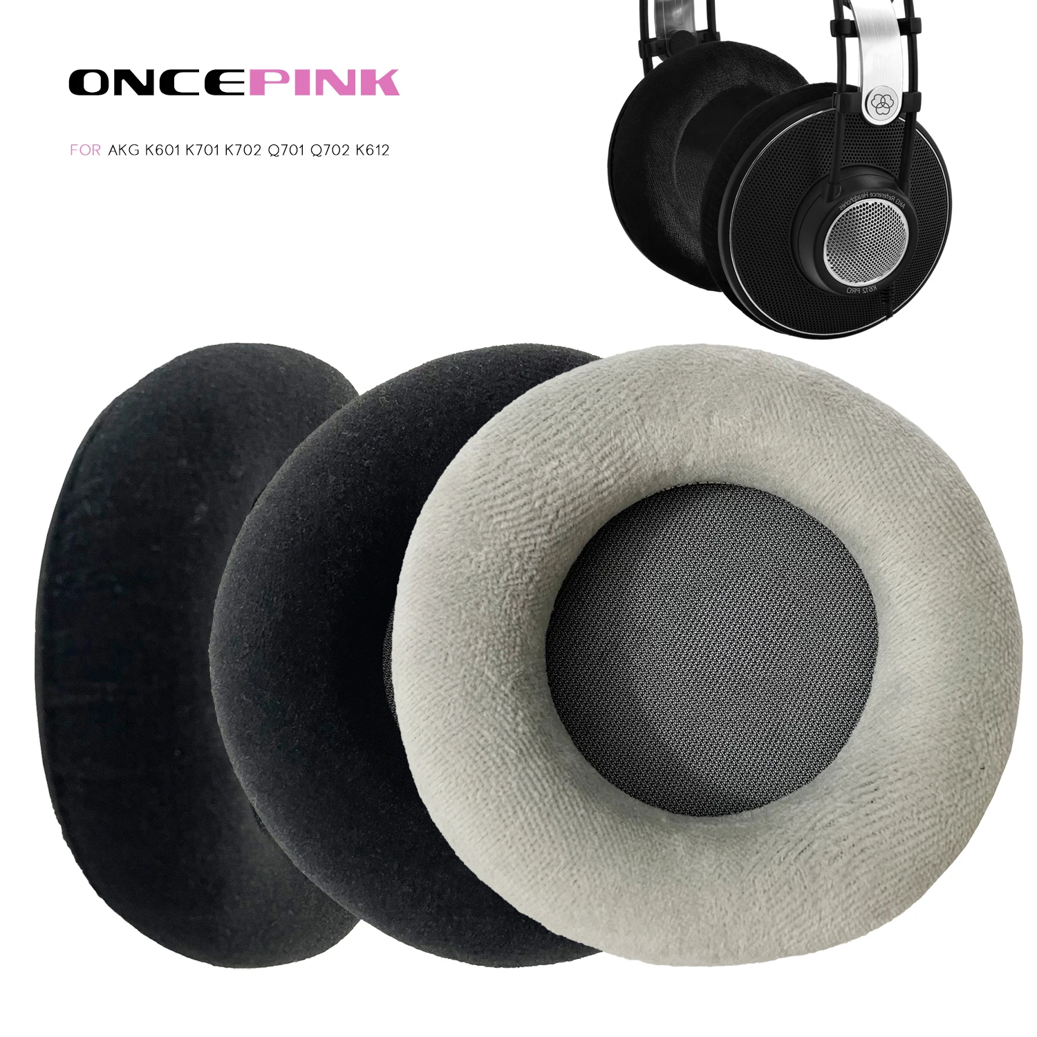 OncepinkReplacementEarPadsforAKGK601K701K702Q701Q702K612
