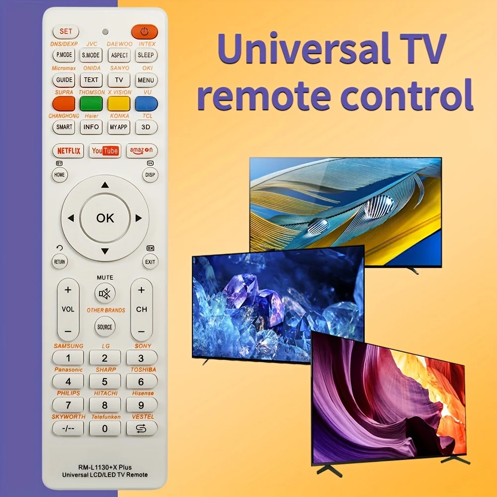 

Universal LCD TV Remote Control YouTube RM-L1130+X PLUS TV-Universe TV Remote Control