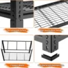 Garage Shelving 3300 LBS Capacity Sorage Shelves Heavy Duty 5 Tier Adjustable Metal Organizer Wire Rack 60"L x 24"W x 78"H 5