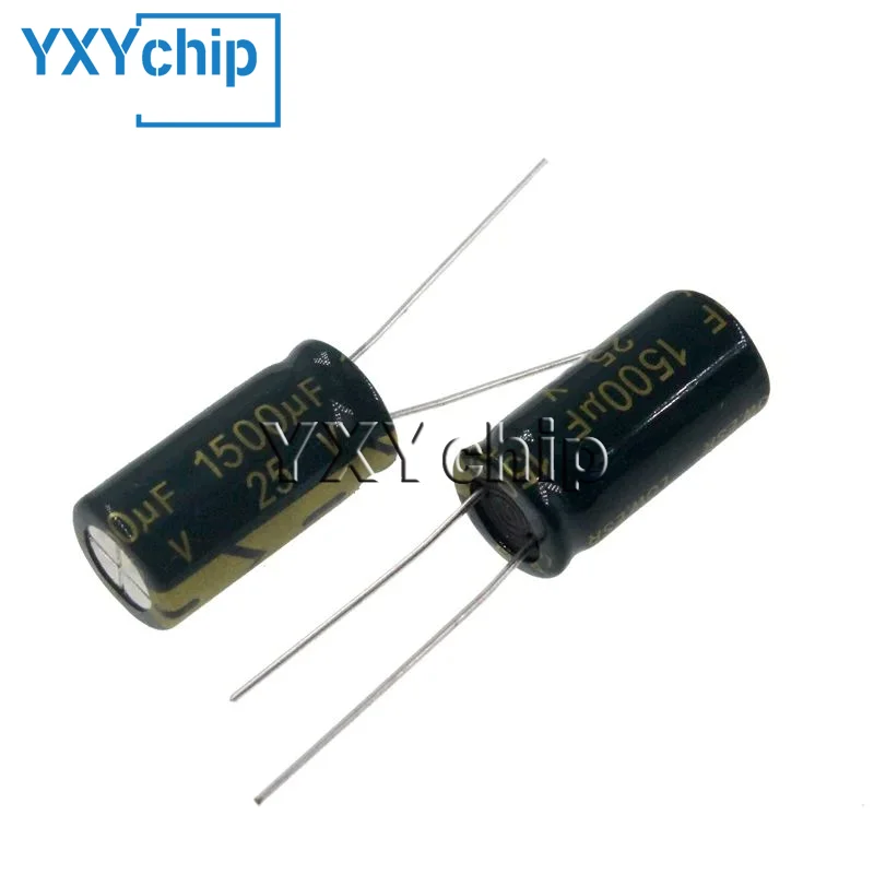 

50 шт. 1500uF 25V 1500MFD 25WV 10*20 мм алюминиевый электролитический конденсатор радиальный