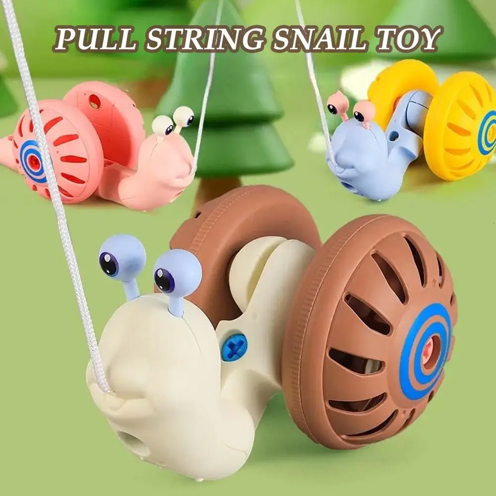 

Children's Snail Car Toy Kids Puzzle Assembly Toy Baby Outdoor Walking Pull String Snail Toy Baby Stroller Walking Toy