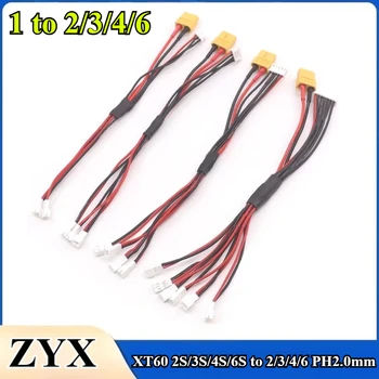 S0a075698386b48e786947a0184babd09A.jpg Câble de chargement de batterie Lipo 1S XT60 1 à 2/3/4/6 PH2.0mm, fil de Concatenation PH2.0 XT60, connecteur pour Drone RC FPV/chargeur M6D
