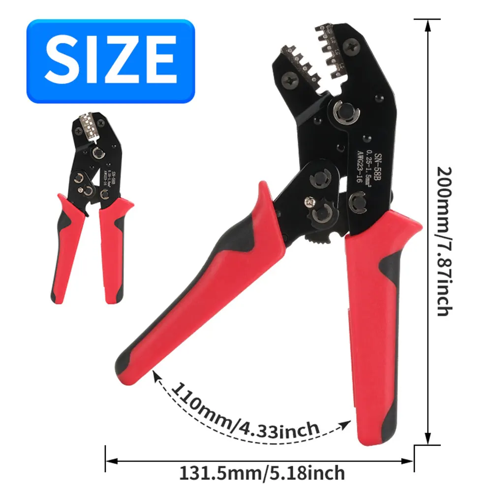 Pince à sertir à cliquet SN-58B pour connecteurs XH2.54/DuPont