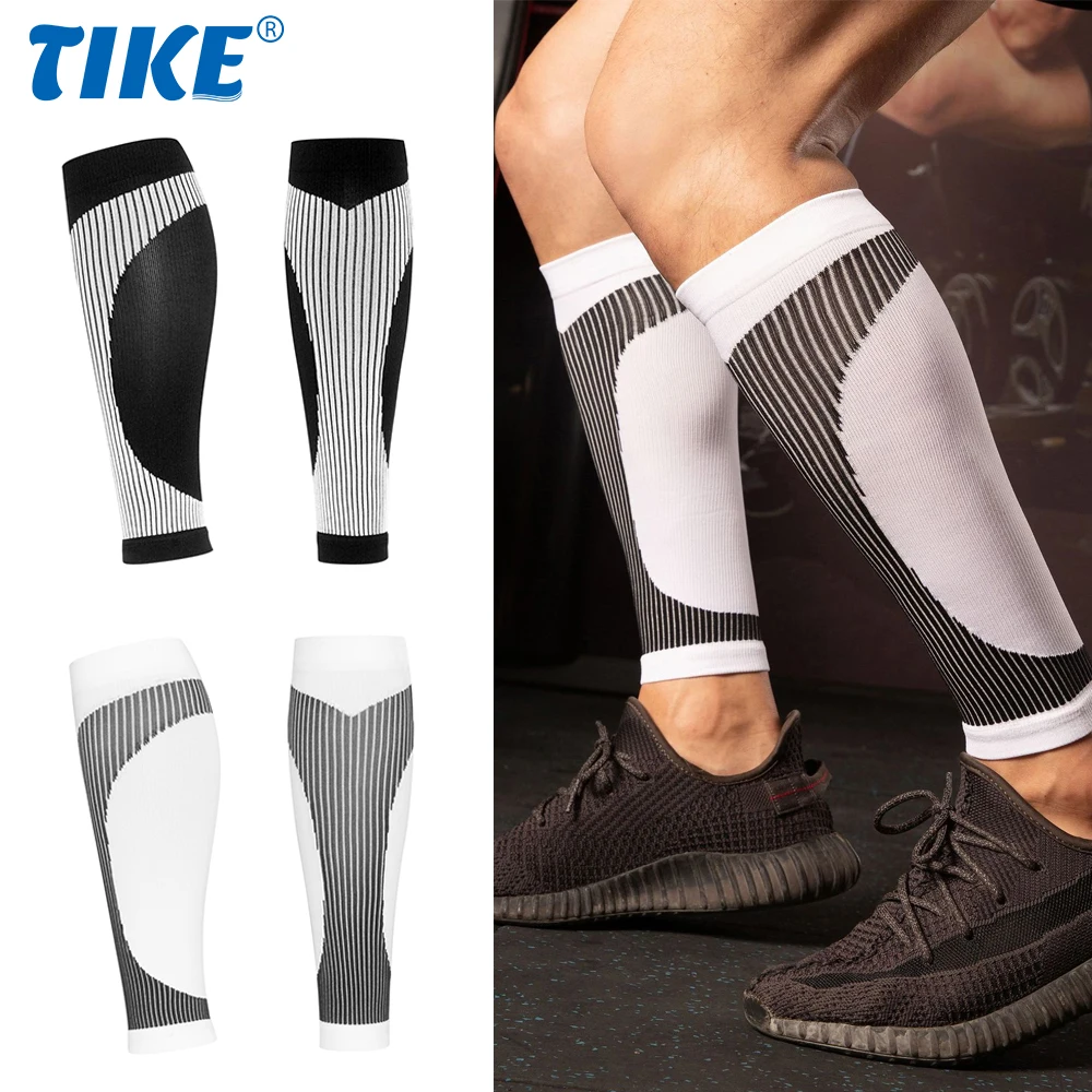 

TIKE 1Pair Compression Calf Sleeves (20-30mmHg) - Perfect Option To Our Compression Socks for Running,Shin Splint,Medical,Travel