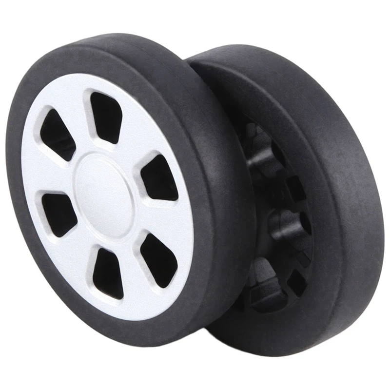 60X11mm Luggage Wheel Replacement Wear Resistant PU Caster Luggage Double Wheel 8Mm