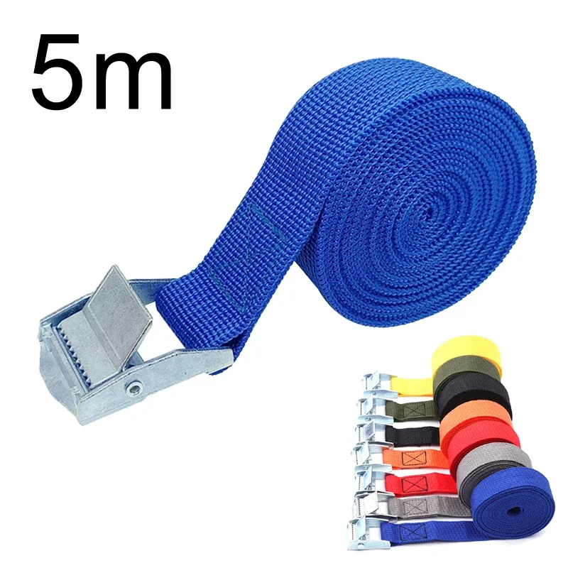 Cargo Straps Cargo Tie Down Strap 5M with Buckle for Motorcycle Car Bicycle Luggage Bag