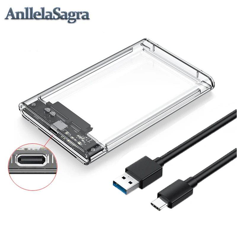 25ExternalHardDriveEnclosureUSB30toSATAIIIToolFreeClear