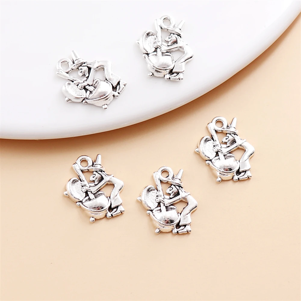 20pcs Exquisite Fashion The Witch Charms for Women's DIY Jewelry Making  Supplies Accessories Pendant Necklace Earring