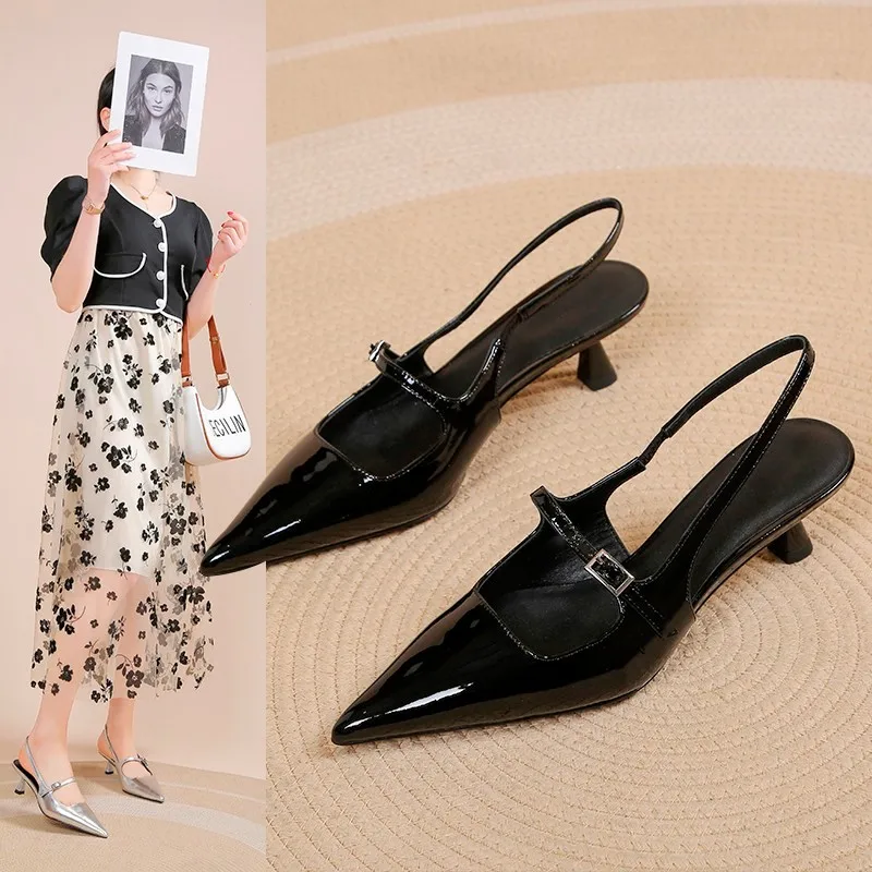 Women Dress Shoes Women Slingback Sandals Women High Heels Shoes