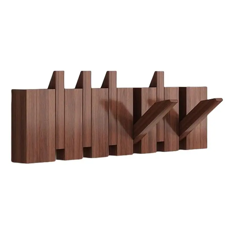 Wood Wall Coat Rack Clothes Organizer Piano Keys Clothes Dress Hanger Shelf Hat Backpack Dressing Rooms Storage Hanger Space 2
