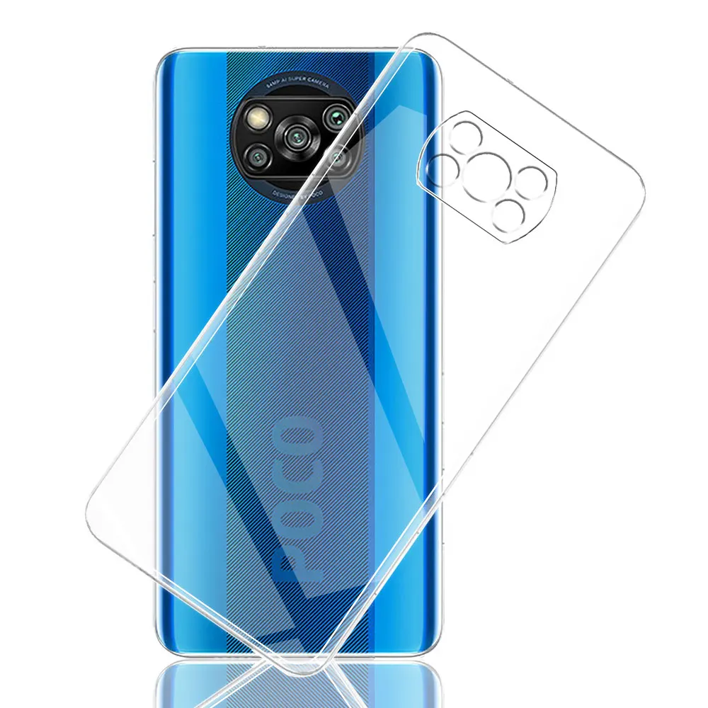 Coque Silicone Transparente + Verre Trempe Pour Xiaomi Poco X3 NFC-Poco X3 Pro - Protection Antichoc-Yuan Yuan - Téléphonie