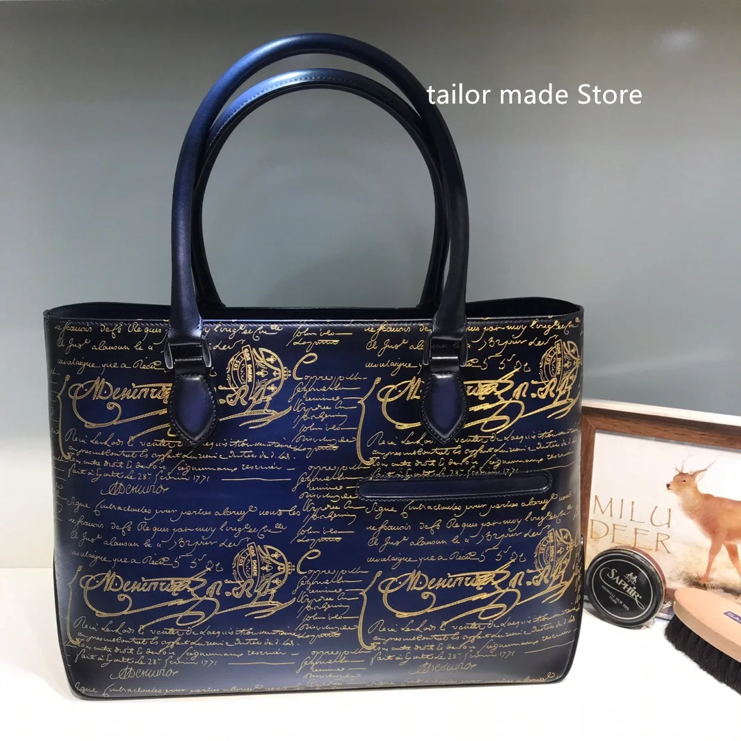 

Luxury Tote Bag for Men Business Travel Laptop Documents Briefcase Large Capacity Leather Bag