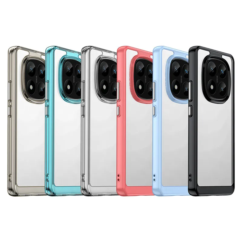 Custodia Cover Per Xiaomi Redmi Note 14 Pro Plus 5G – Vetro Temperato Sfumato Verde + TPU, Protezione 9H, Supporto Ricarica Wireless - copertina