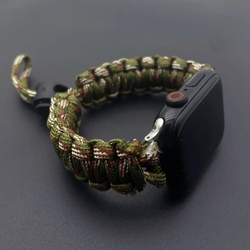 

Watch Bands Hand-woven Umbrella Rope Smart Watch Band Spec Chain Is Suitable for IWatch Series
