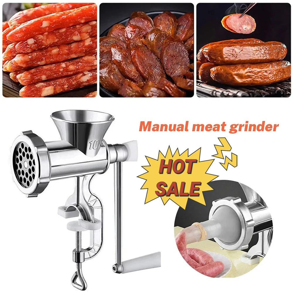 Manual Meat Grinder Aluminum Alloy Home Sausage