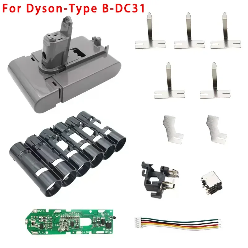 Batteria Custodia in plastica Circuito di ricarica PCB Box Shell per Dyson 22.2V DC31 DC34 DC35 DC44 DC45 DC56 DC57 Aspirapolvere Parte - Image 5
