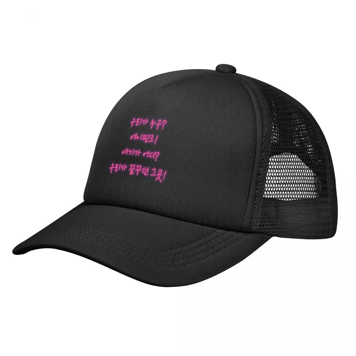 

who we are we are apink! where are we the place we dreamed of! in Korean for Pink Panda Baseball Cap Sports Cap Boy Women's