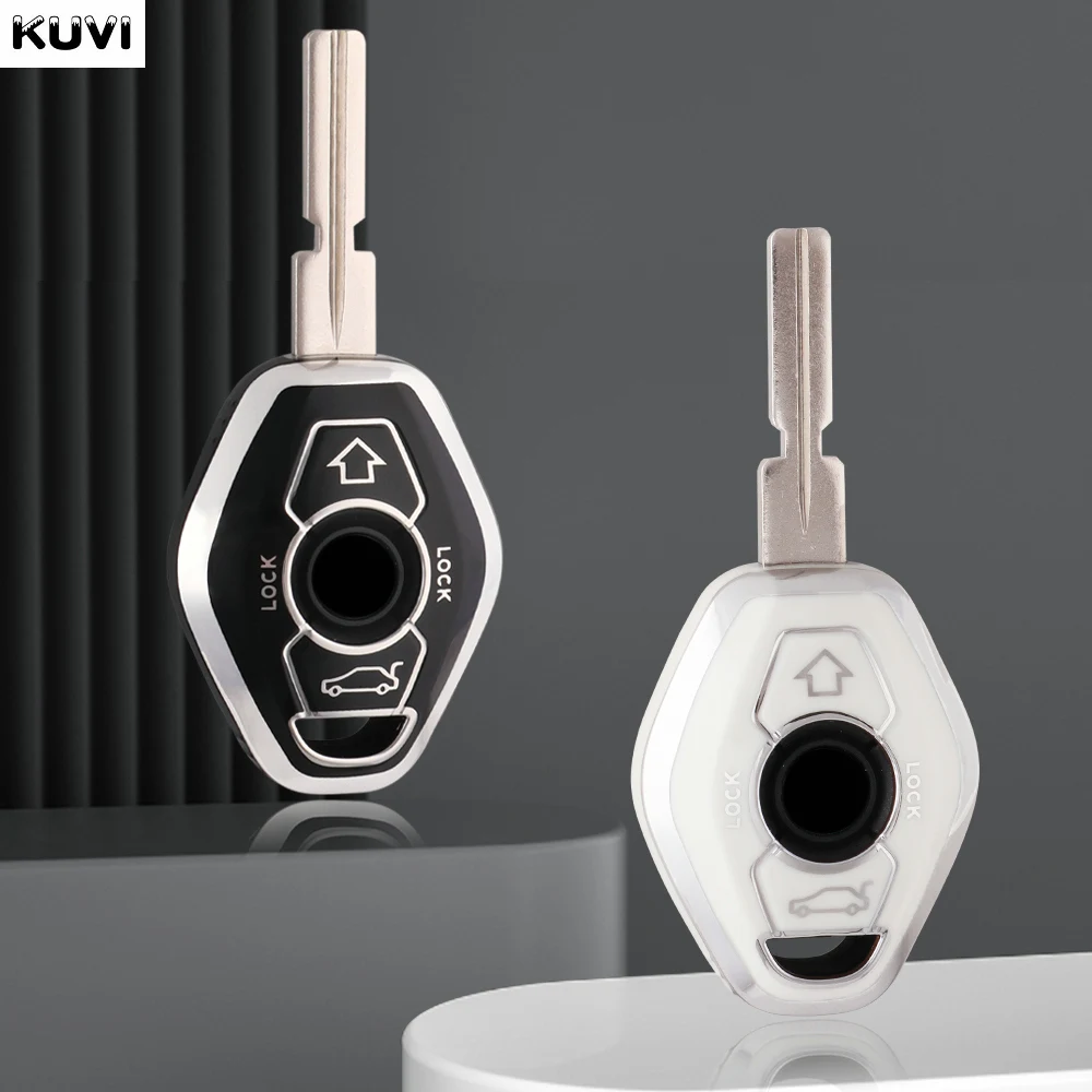 Funda Para Llave De BMW - Estilo Moderno En Color Negro/Beige