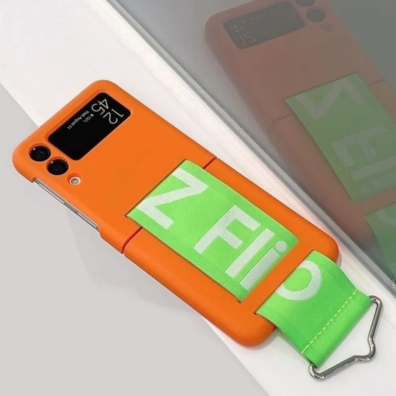 Fashionable Woven Wrist Strap Phone Case with Soft Silicone Band Cover