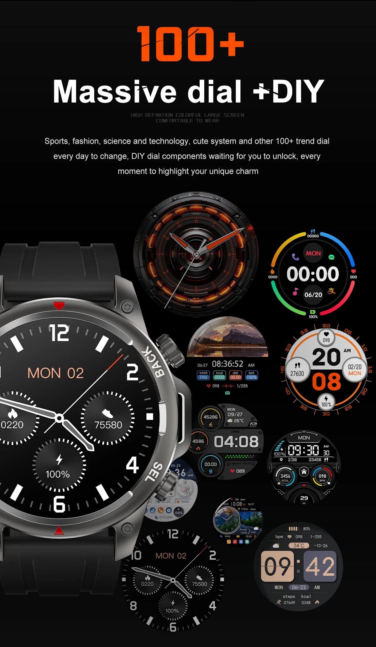 High End Men's Smart Bluetooth Calling Sports Watch