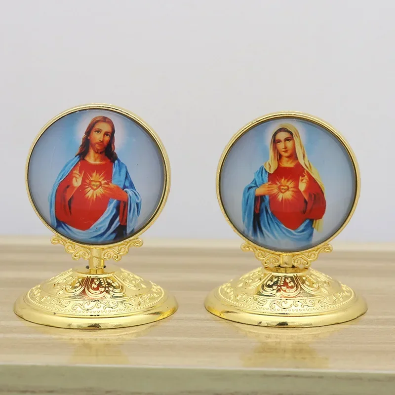 Catholic Christ Angel Jesus Virgin Mary Icon Holy Statue Religious Home Car Desktop Decoration Supplies Mary Icon Holy christian statue home decor items
