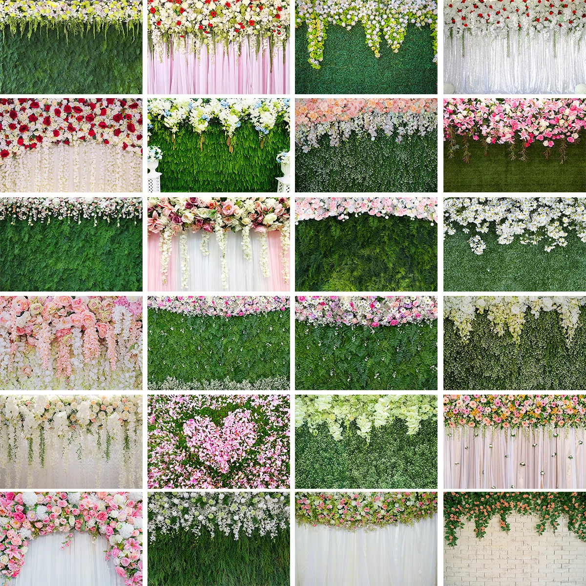 

Floral Curtain Wall Backdrops Kids Adult Photography Props Child Baby Photocall Decors Birthday Wedding Ceremony Background