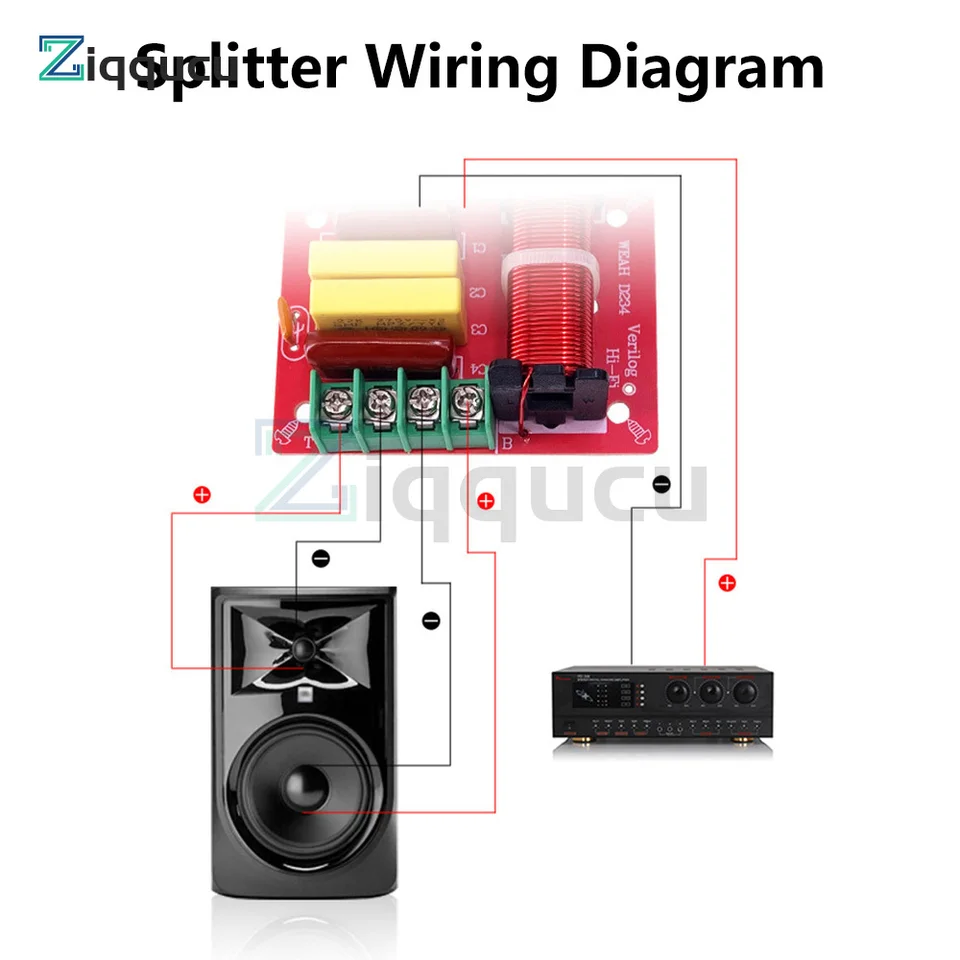 Crossover Audio 3 Vie Da 200W - Divisore Di Frequenza Per Altoparlanti Con Treble, Midrange E Woofer - Foto 8
