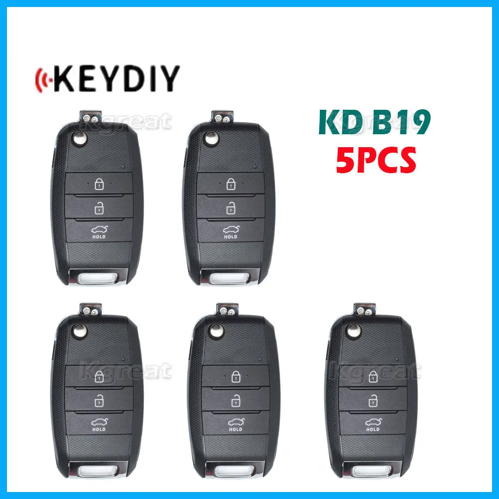 

5pcs Keydiy KD B19 Universal Remote Key for Chevrolet Buick 2/3/4 Buttons Car Remote Key for KD900 KD-x2 KD Mini Key Programmer