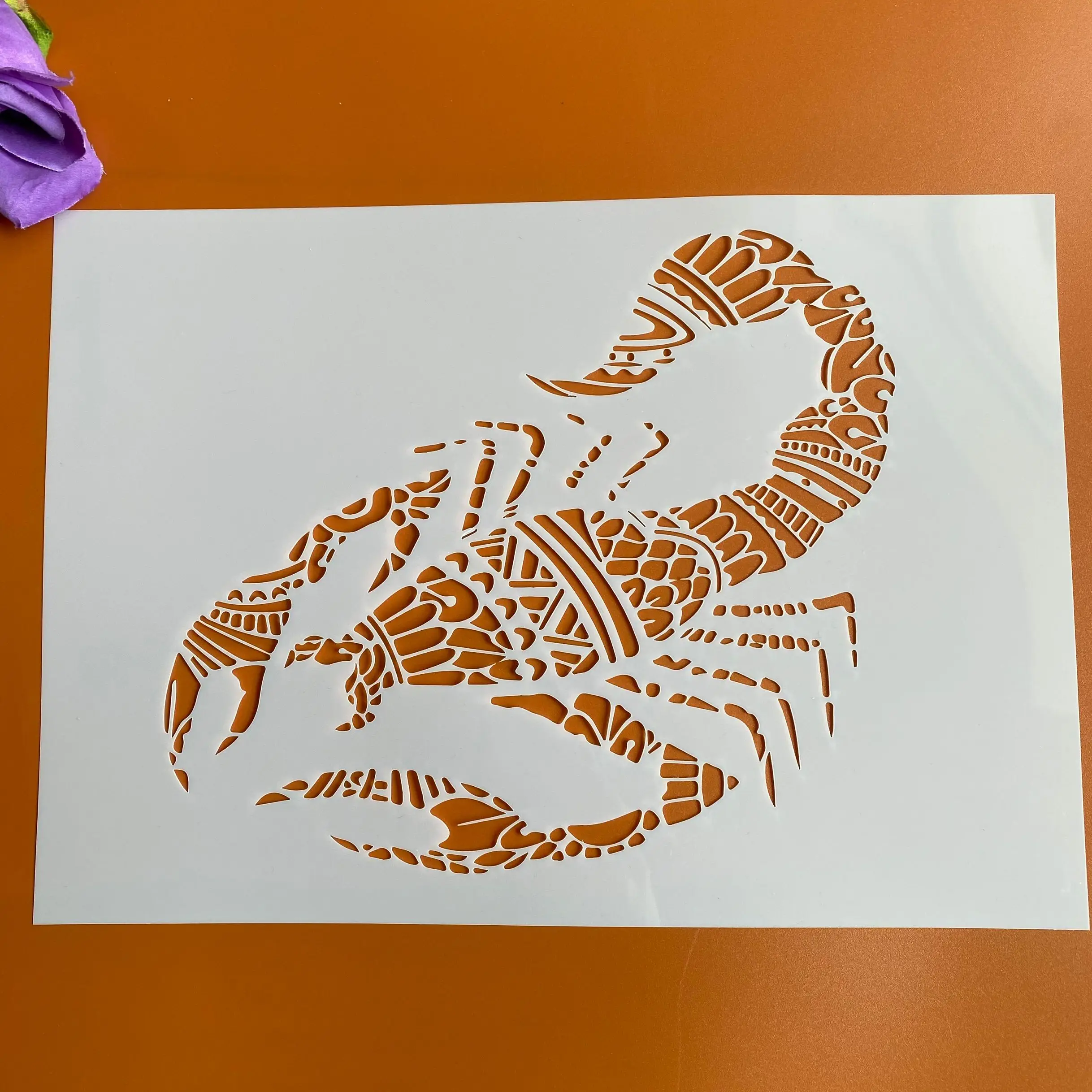 A4 29 *21Cm Diy Stencils Wall Painting Scrapbook Coloring Embossing Album Decorative Paper Card Template,Wall Animal Scorpion