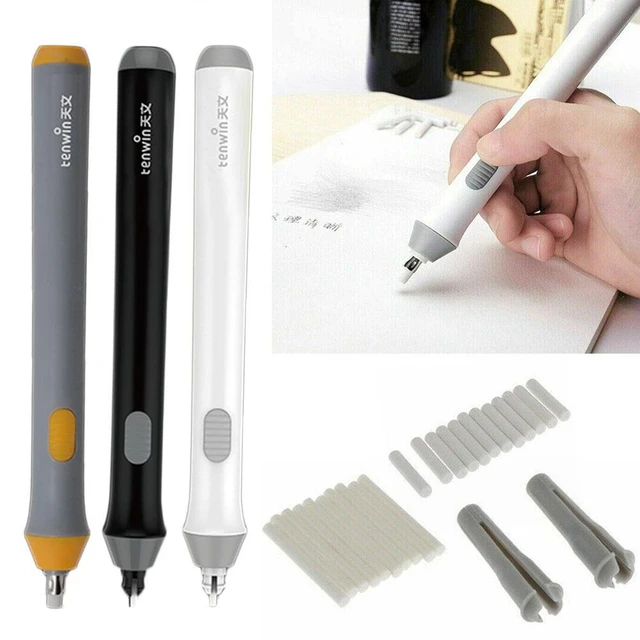 Adjustable Electric Pencil Eraser Kit Battery Operated Highlights Erasing  Effects For Sketch Drawing