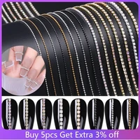 Rhinestones Claw Nail Chain Gold Silver Nail Stone Beads Decor 3D Rhinestone Metal Steel Ball Chain DIY Charm Nail Jewelry Decor 1