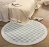 Modern Minimalist Carpets for Living Room Large Area Bedroom Decor Plush Carpet Home Plaid Round Floor Mat Thicken Lounge Rug 3