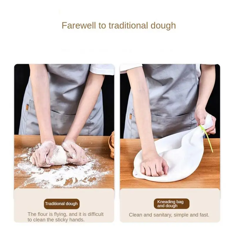 1~5PCS Silicone Kneading Dough Bag Blend Flour Mixing Mixer Bag For Bread Pastry Pizza Mixer Nonstick Baking Kitchen,dough kneading bag