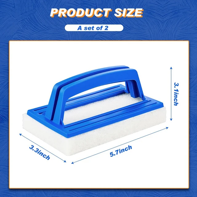 2 Pack Medence Bozót Kefe Súroló Súrolószivacs Betét Tisztítószálak, Konyha, Fürdőszoba Kád, Zuhanycsempe - Image 6