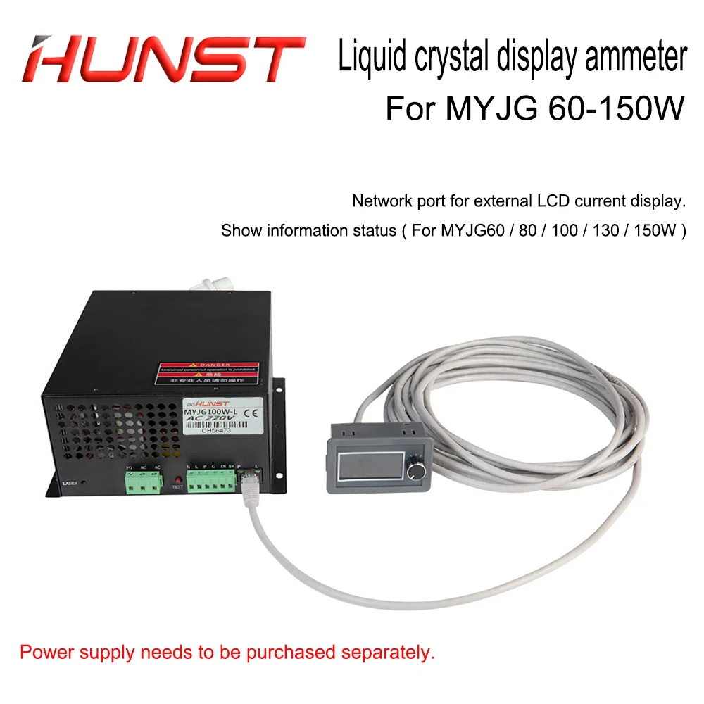 HUNST LCD 디스플레이 전류 계량기 테스트용 CO2 레이저 전원 공급 장치, 외부 화면, DIY MYJG 시리즈 모니터 장비 부품
