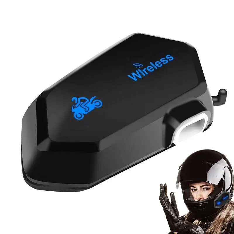 

Мотоциклетная Беспроводная гарнитура Bluetooth внутренняя связь наушники с шумоподавлением поддержка водонепроницаемого FM-радио Предупреждение