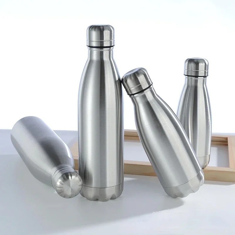 Stainless Cola Motion Sport Water Bottle Rugged Water Cup Monolayer No Heat Preservation Metal Color Cola Drink Bottle Drinkware water bottle sports water bottle sports bottle stainless steel water bottle stainless steel cup stainless steel mug