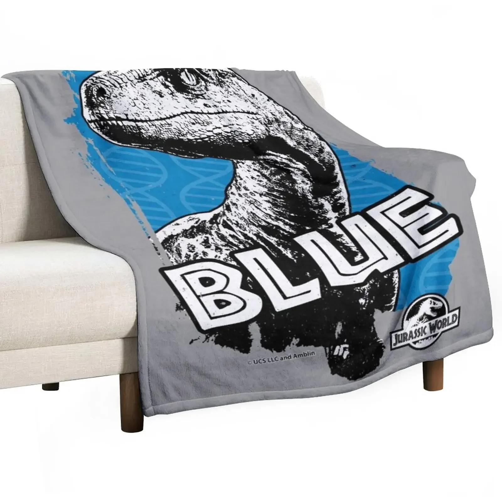 Jurassic World - Blue Fan Art Graphic 2 Throw Blanket Fluffys Large Softest Single Plaid Sulle Coperte Del Divano