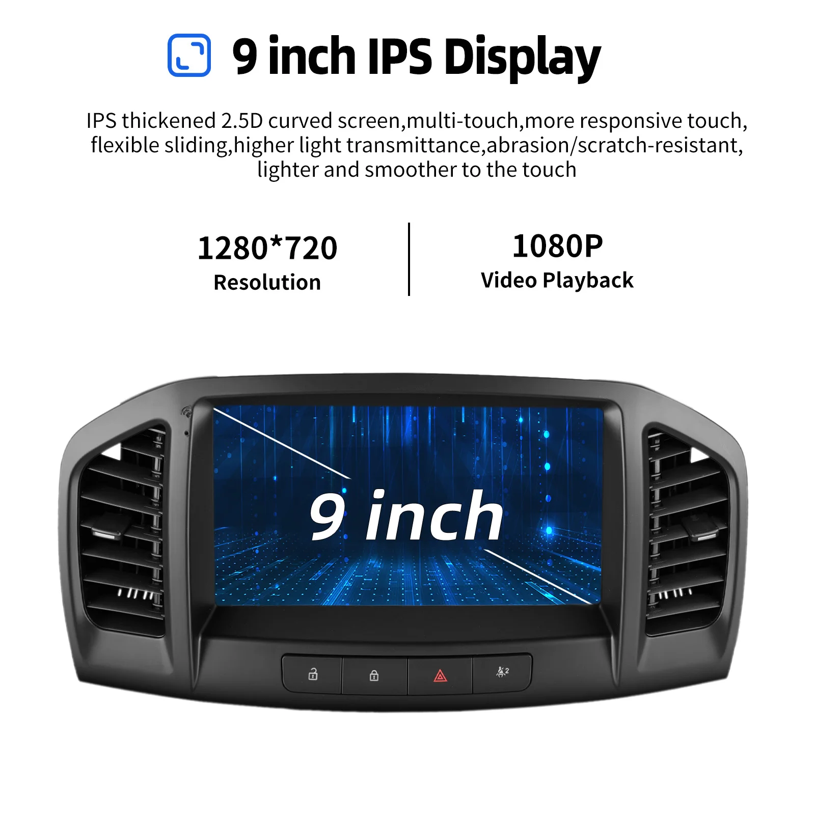 ESSGOO 9-Zoll Android 15 64G Wireless Carplay Android Auto für Buick Regal Opel Insignia 09-12 Autoradio GPS Navi BT WIFI RDS – Detail 7