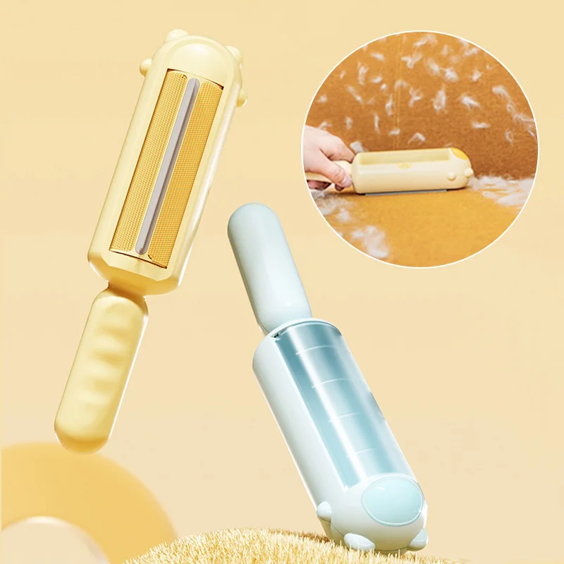 

Portable Pet Hair Lint Remover Plastic Fur Roller Remover for Dogs Cats Electrostatic Adsorption Clothes Cleaning Brush