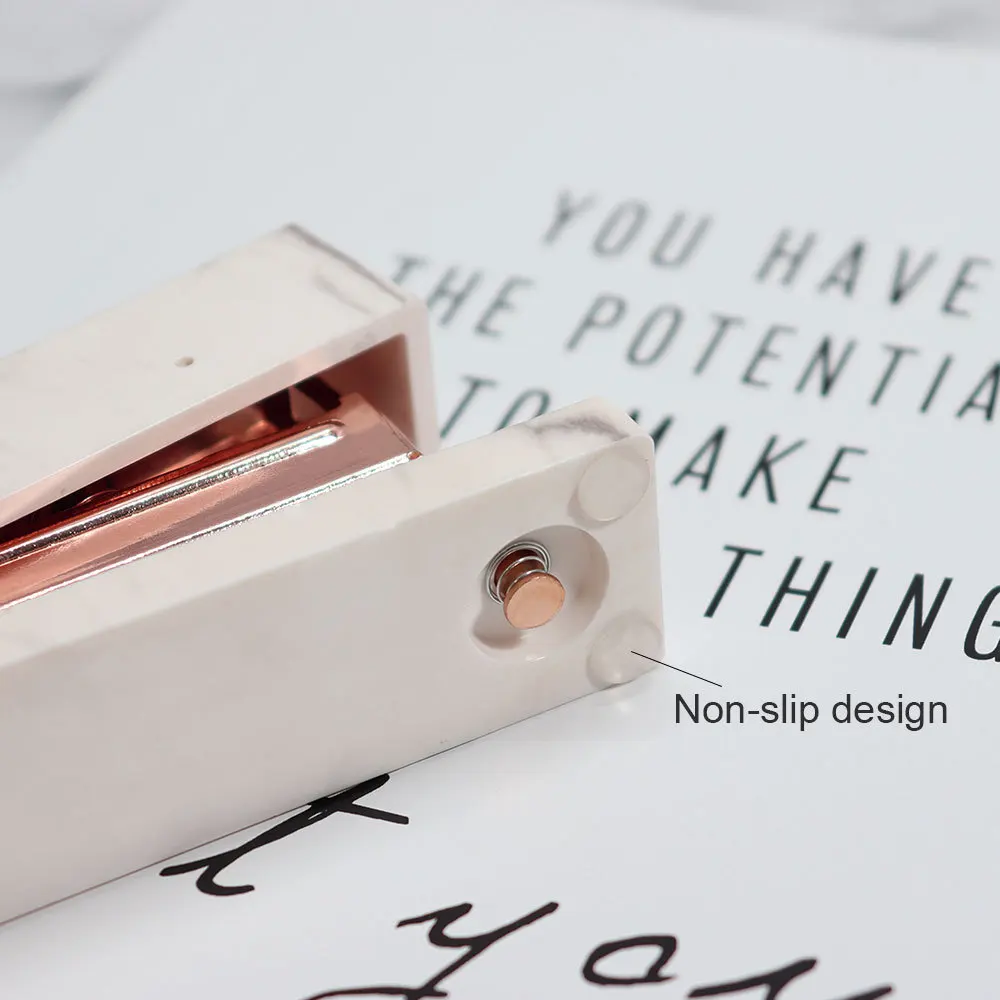 Marble Rose Gold Acrylic Stapler