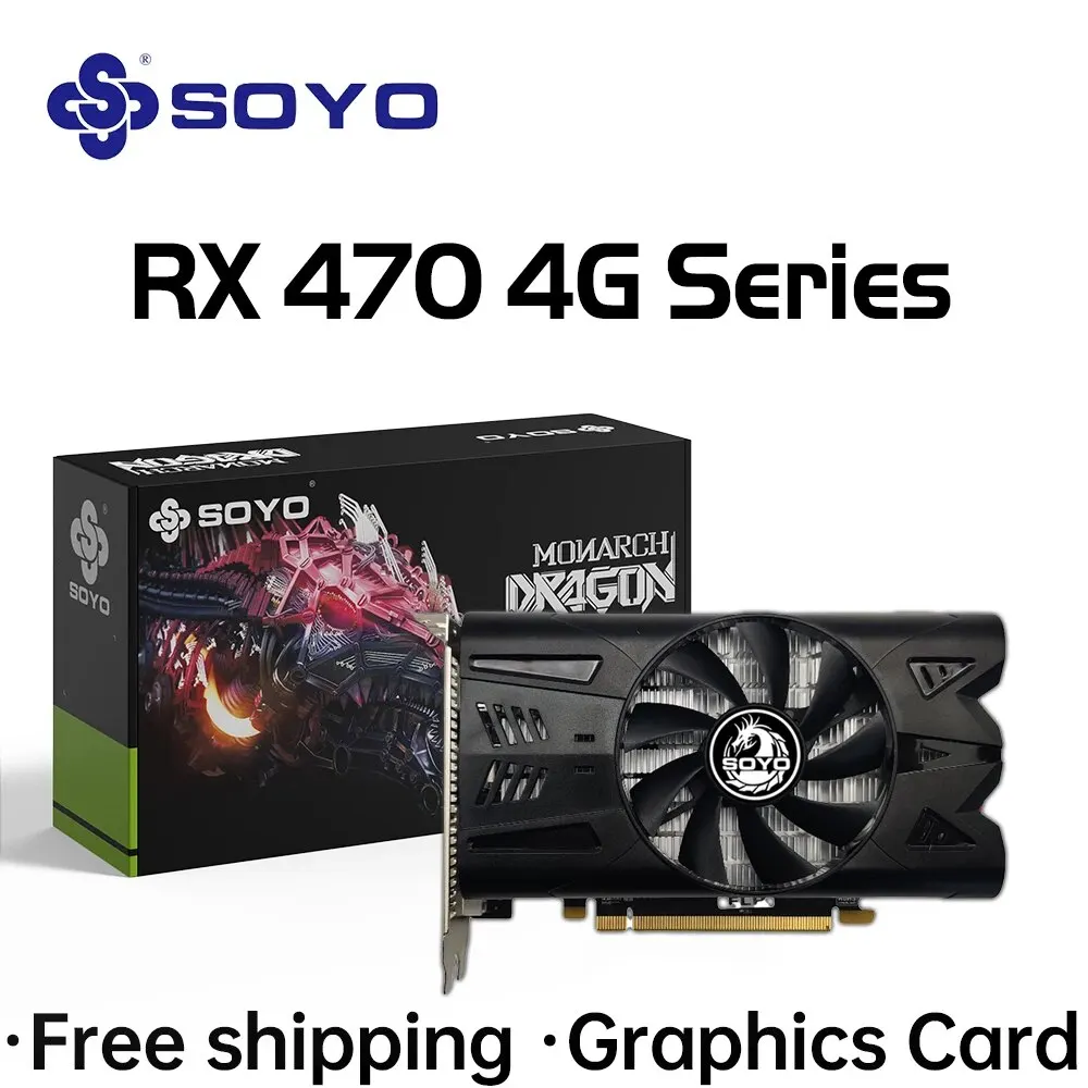 SOYO-AMD-Radeon-RX470-4G-Placas-gr-ficas-de-v-deo-GDDR5-256bit-HDMI-DP ...