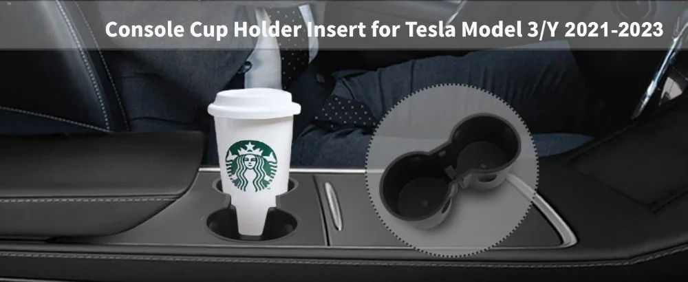 Mittel konsolen becher halter für Tesla Modell y 2013-2017 Modell 3 2014-2018 rutsch fester auslaufs icherer Silikon-Organizer-Untersetzer halter – Detail 8