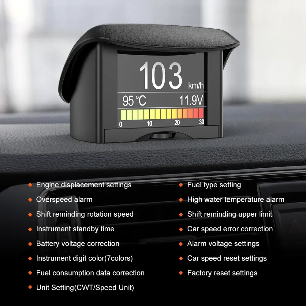 ANCEL A202 On-board Computer Car Digital Computer Display Speed Fuel Consumption Temperature Gauge OBD2 Automobile Scanner 4