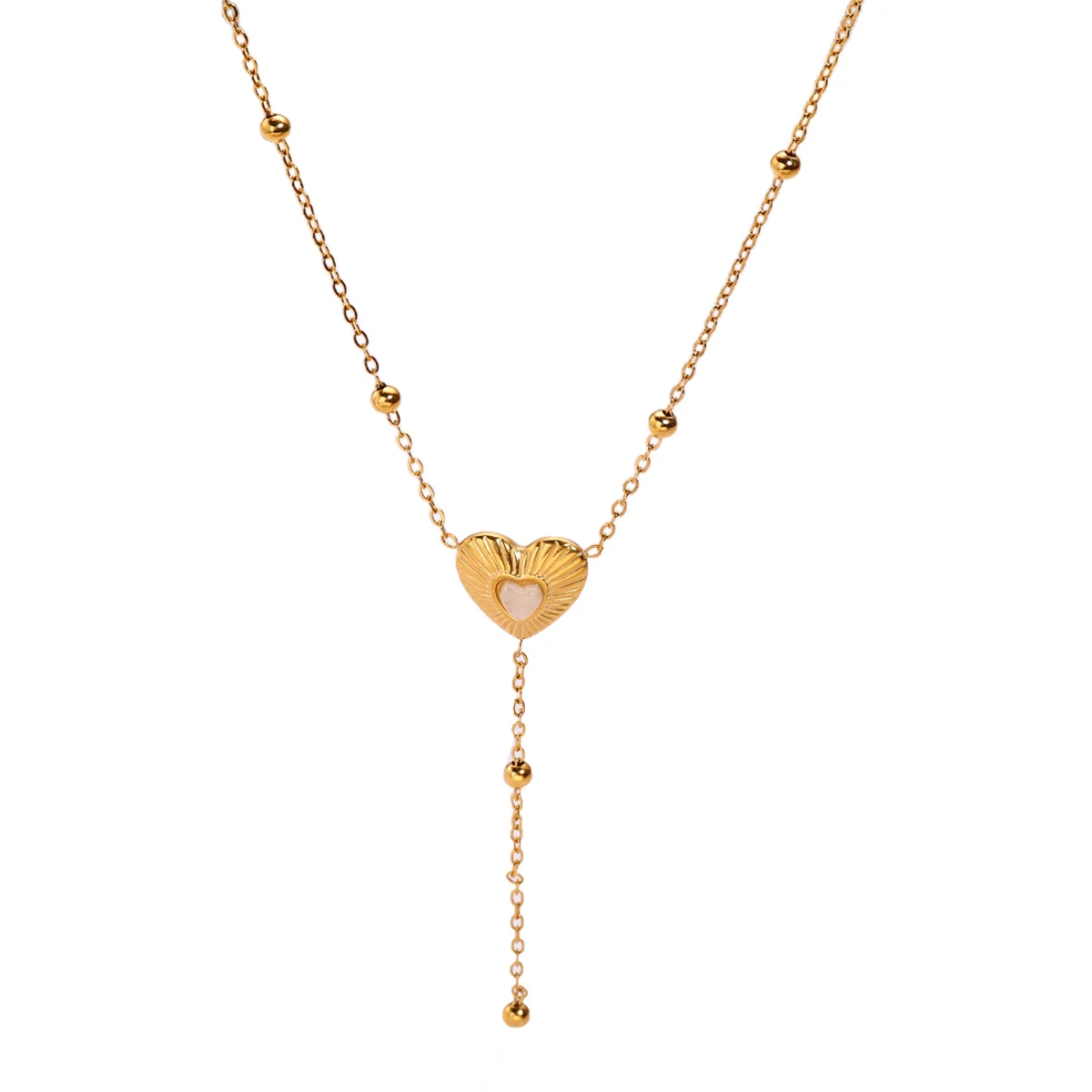 Opal Necklace Stainless Steel Gold Jewelry For Women